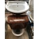 Top Anchor Ceramic Toilet Set Toilet Pan Close Coupled Cistern, Seat and Sink